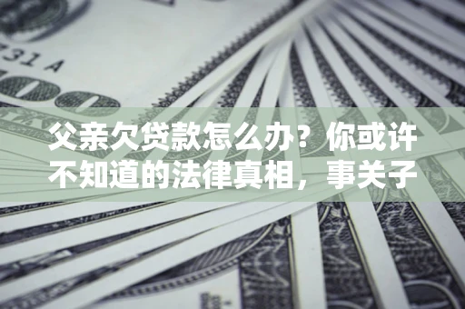 北京父亲欠贷款怎么办？你或许不知道的法律真相，事关子女未来